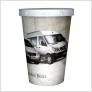 Promotional cup holder tissue box for use in cars