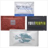 promotional wet wipes individually printed on mat kraft paper sachet