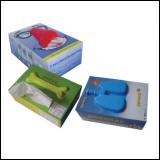 custom printed promotional tissue box with 3 dimensional element integrated