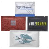 promotional wet wipes individually printed on mat kraft paper sachet